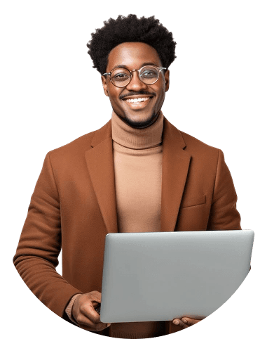 Professional with laptop